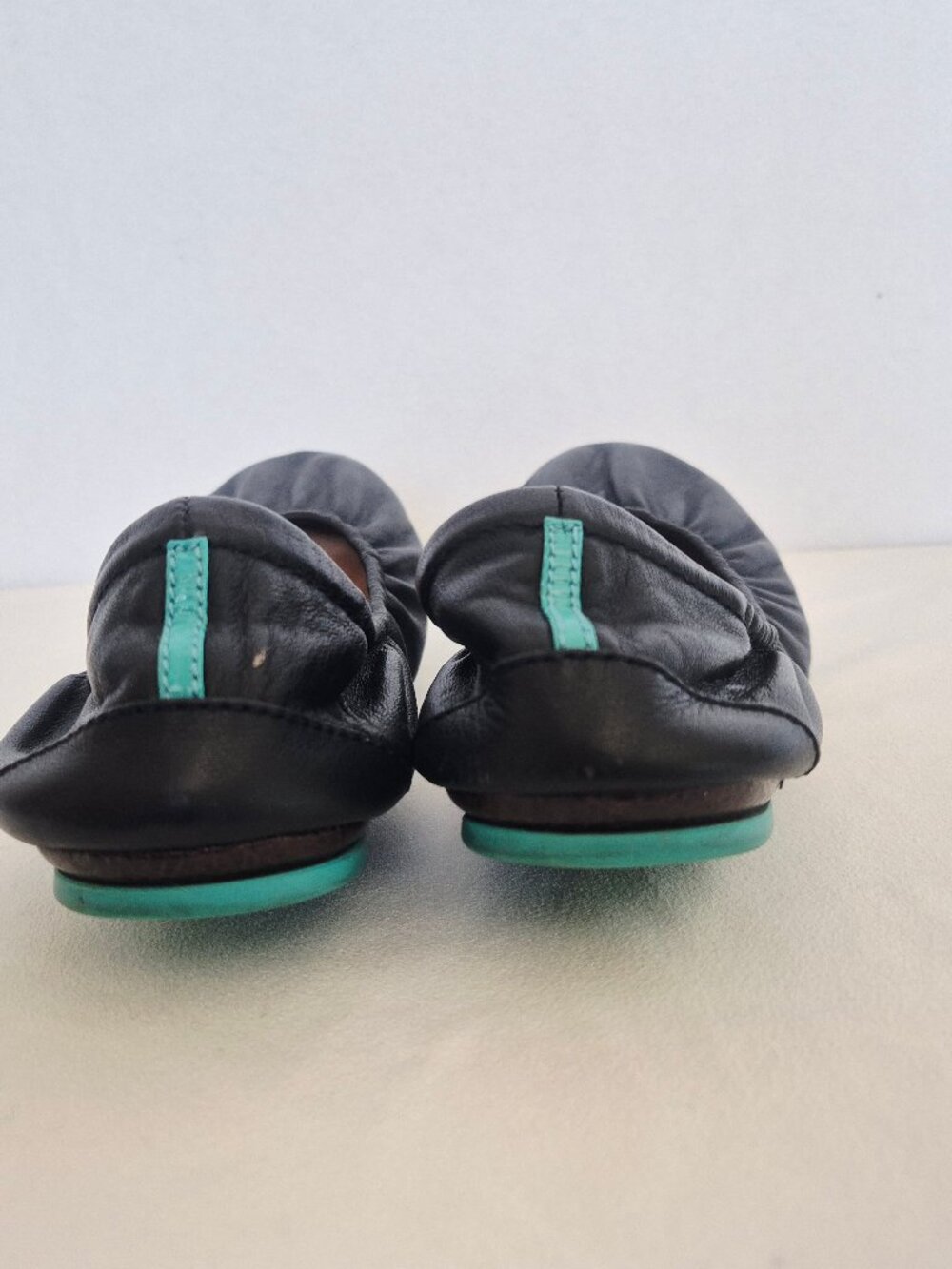 Tieks by Gavrieli Black Leather Ballet Flats Slip-On Comfort Flexible - Picture 9 of 12